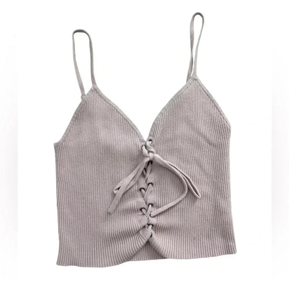 L.A. Hearts Lace-Up Crop Tank Top, Size One Size - Picture 2 of 10